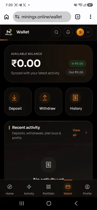 mining x app